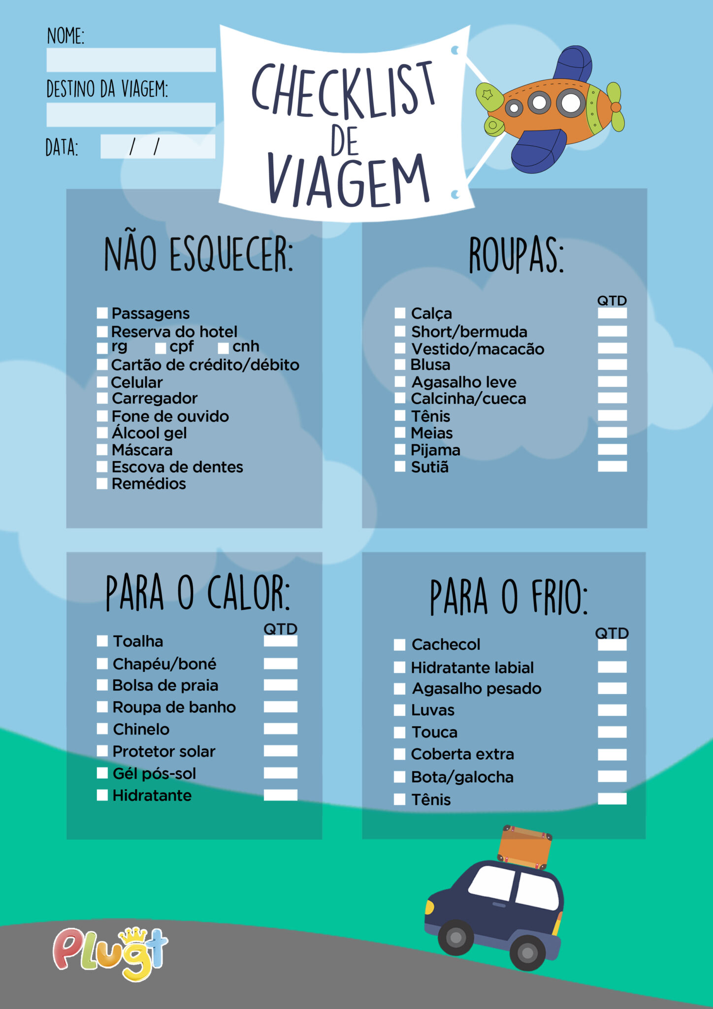 Checklist De Viagem Com Crianças - Blog - Plugt